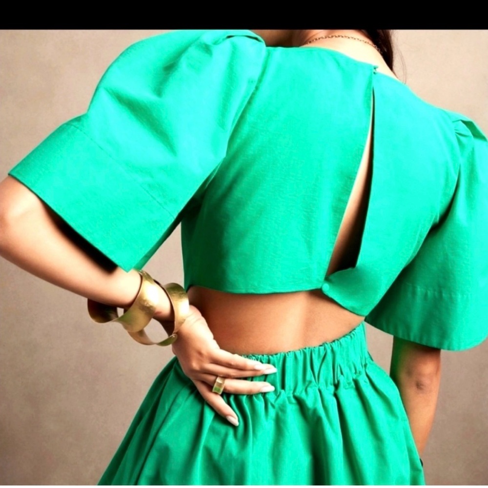 Banana Republic Vibrant Green Mini Dress - Picture 2 of 9